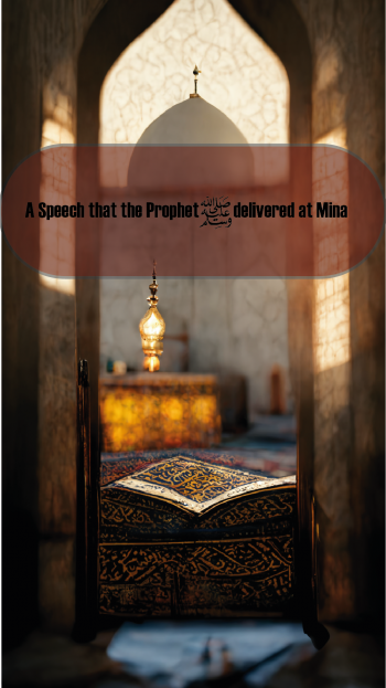 A Speech that the Prophet ﷺ delivered at Mina