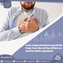 I seek refuge with Allah and with His Power from the evil that afflicts me and that which I apprehend